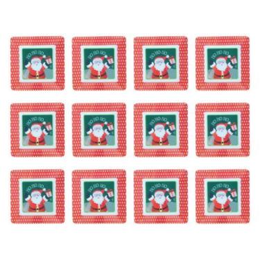 Imagem de Jogo com 12 Pratos Quadrados 21x21cm Melamina (Material Sintético) - F
