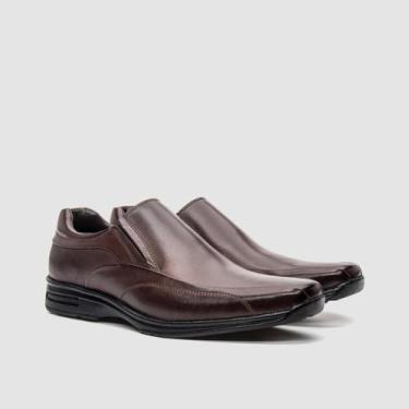 Imagem de Sapato Masculino de Couro Marrom Casual Premium Artesanal Trabalho Eve