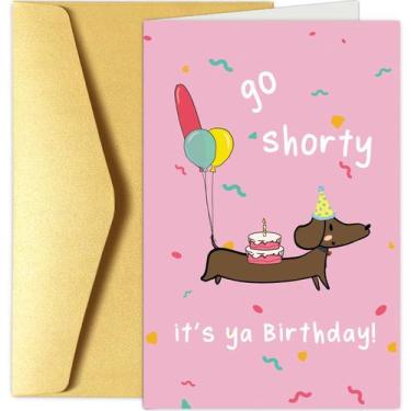 Imagem de Cartão de aniversário Chenive Funny Sausage Dog Dachshund 21x13cm