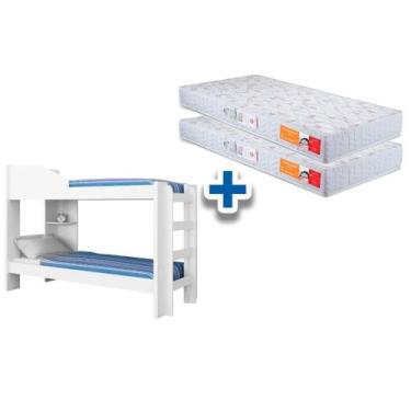 Imagem de Colchão Pérola Polar (2Un) + Beliche Indy Branco - Conquista