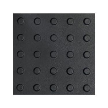 Imagem de Kit 10 Pisos Tatil Alerta Preto Texturizado Pvc 25X25Cm