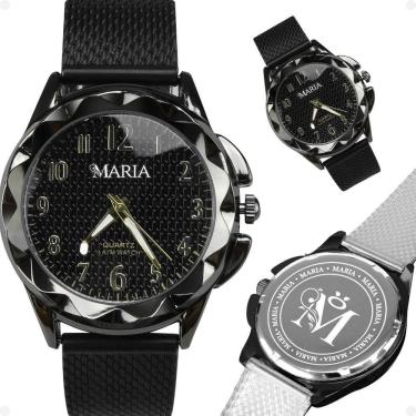 Imagem de Relogio Pulso Feminino Silicone Elegância Premium Preto