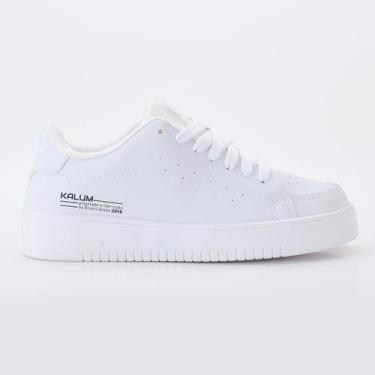 Imagem de Sapatenis Em Couro Masculino Tênis Olimp Kalum Confortavel, Branco, 41