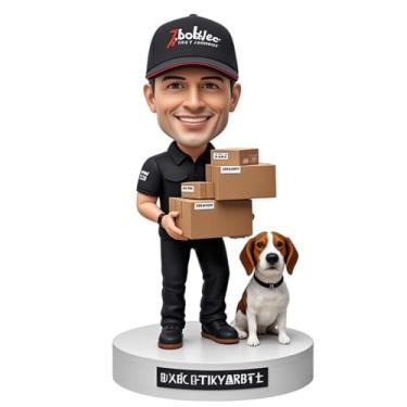 Imagem de Cabeçote de correio personalizado com cachorro Beagle e pacotes | Personalizado a partir da foto | Presente exclusivo para carteiros e amantes de cães