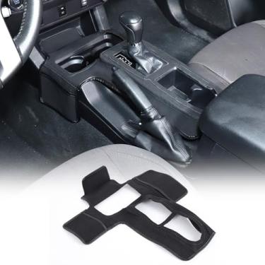 Imagem de LLKUANG Capa protetora para console central de carro compatível com Toyota Tacoma 2016-2022 PU resina console central capa antipoeira acabamento acessórios interiores