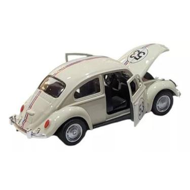 Imagem de Super Carrinho De Ferro Fusca Clássico 1.32 Miniatura Coleção Cor Herb