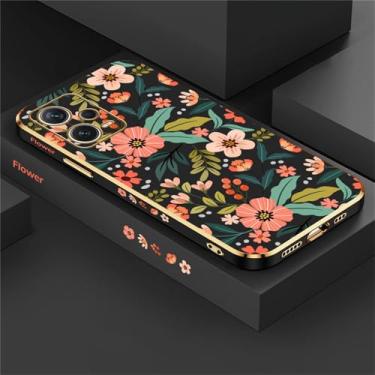 Imagem de Capa de celular com estampa de flores para Xiaomi Redmi Note 12 11 10 9S 8 7 9T 4 Pro MAX, capa de silicone à prova de choque, preta, 173, para Redmi Note 11 Pro