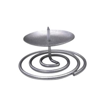 Imagem de Fenteer Suporte de vela de metal, candelabro, ornamento estável, suporte de vela, de castiçal para decoração de mesa de jantar, festa, jantar, decoração de, Prata