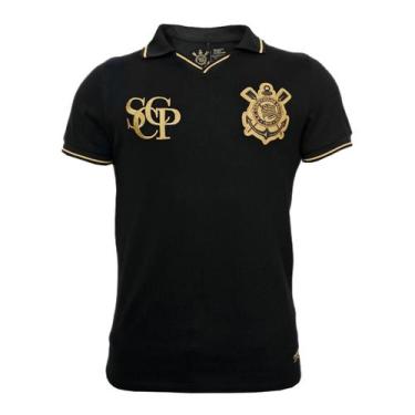 Imagem de Camisa Corinthians Polo SCCP Gold - Masculino - Coimbra, XG, Preto