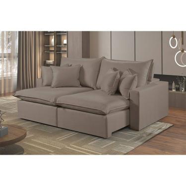 Imagem de Sofa Retratil e Reclinavel 4 Lugares M-196 2,50m Molas Ensacadas Pillow Top Almofadas Estofados Martins