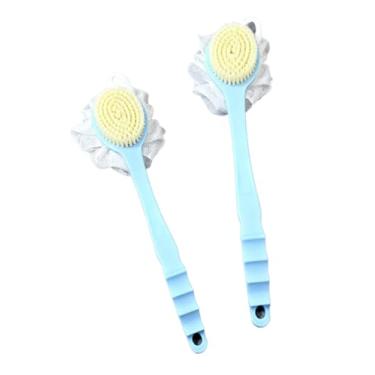 Imagem de Escova 2 em 1 Esfoliante de Costas para Banho Com Esponja e Alça Estendida(2 uni menino,escova 2em1)