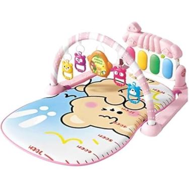 Imagem de Tapete Musical Infantil com Piano, Arco de Atividades Interativo para Bebês, Rosa, 40x30cm, Desenvolvimento Musical, 6 Meses a 3 Anos, Plástico, Uso Interior