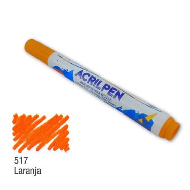 Imagem de Caneta Marcador Para Tecido Acrilpen Laranja