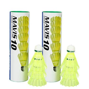 Imagem de Yonex Mavis Combo de peteca de mistura de alumínio 10, conjunto de 2 (amarelo)