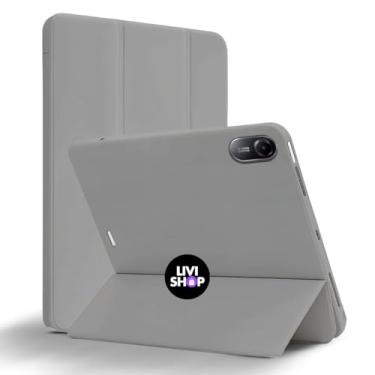 Imagem de Capa Anti Impacto PREMIUM para Redmi Pad 2 (11") – Função Sleep, Suporte Integrado e Compartimento para Caneta – Tampa Magnética, Proteção Total e Encaixe Perfeito (CINZA)
