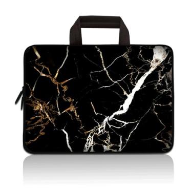 Imagem de Bolsa universal para tablet infantil de 7 a 9 polegadas, bolsa de neoprene à prova de choque, bolsa portátil compatível com Apple iPad mini, Samsung, HP (mármore preto)