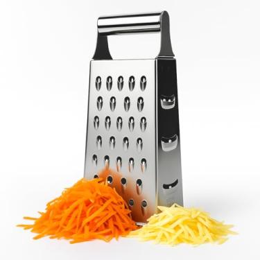 Imagem de Ralador 4 Faces Lâminas De Aço Inoxidável Inox 21cm Para Vegetais Legumes - Casutil