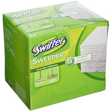Imagem de Swiffer Recargas de pano de varredura a seco para várias superfícies, 16 cm, branco, pacote com 32 refis