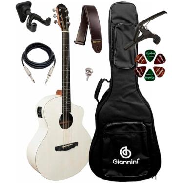 Imagem de Violão Aço Eletroacústico Giannini Gjm Com Bag + Sf112 E Spf (SWH)