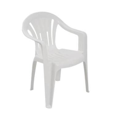 Imagem de Cadeira Plástica Empilhável Fiore Branca Pisani - Pisani Plásticos