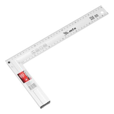 Imagem de MTX Esquadro 14 Pol. (350 Mm) Em Alumínio Fundido – Perfil Precisão Com Marcações Duplas, Marca MTX, Ideal Para Marcenaria, Carpintaria, Construção E Controle De Ângulos