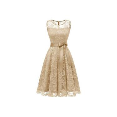 Imagem de Vestido curto de renda larga, ideal para festas - Lightbek Official St