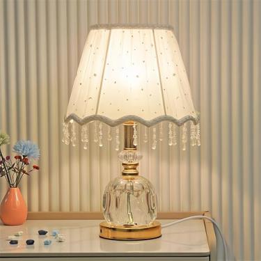 Imagem de Luminária de mesa contemporânea de cristal LED, estilo moderno e criativo, para sala de estar, escritório, casa de campo, hotel, quarto, mesa de cabeceira (Estilo 14)