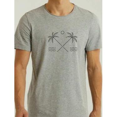 Imagem de Camiseta Masculina Coqueiro Praia Mar Casual Algodão Malha Premium - N