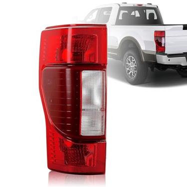 Imagem de Conjunto de lâmpada traseira de luz traseira LH [com ponto cego] compatível com Ford F250 F350 Super Duty 2020 2021 2022 lâmpadas de freio traseiro de halogênio lado esquerdo do motorista, lente clara