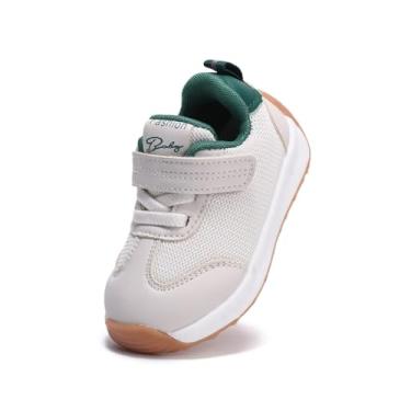 Imagem de Sapatos de bebê infantil meninos meninas tênis de caminhada malha respirável leve tênis para primeiros caminhantes 9 12 18 21 24 meses, Verde, 15-18 Months Toddler