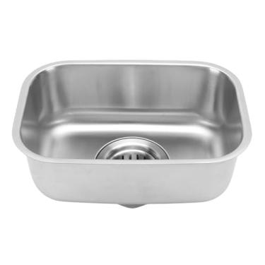 Imagem de Asixxsix Cozinha, 12.6x8.66x4.72in Drop In Bar Sink with Drain Kit, Stainless Steel Single Bowl, Brushed Finish, Undermount Sink for Cars, Vehicle, Boat, Motorhome, Rvs, Yacht