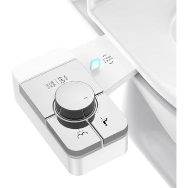 Imagem de Acessório de bidê para assento de vaso sanitário, pressão ajustável de água fria fresca, entrada de aço inoxidável (cromado)