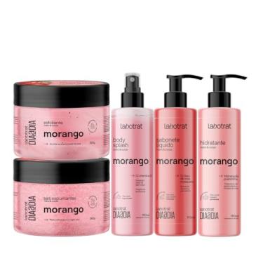 Imagem de Labotrat Dia a Dia Morango Esfoliante 280ml + Body 190ml + Hidratante 190ml + Sabonete 200ml + Sais 280ml