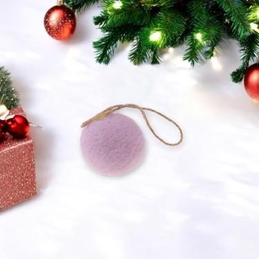 Imagem de Generic 1 peça de bolas de Natal ornamentos de feltro redondo feltro roxo 5 cm