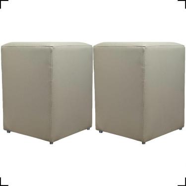 Imagem de Kit 2 Puff Dado Decorativo Para Sala Recepção Penteadeira Material Sintético Cores
