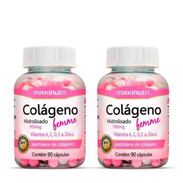 Imagem de Kit 2 Colágeno Femme Maxinutri Vitaminas E Zinco 90 Cápsulas