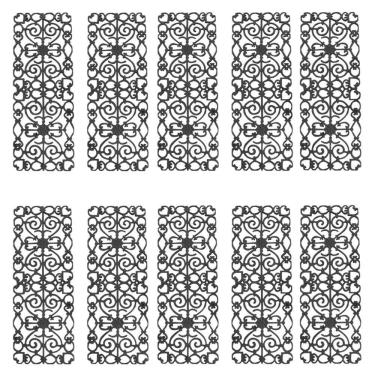 Imagem de Kit 10 Grades De Ferro Ramada Sacada Varanda Escada 95X36Cm