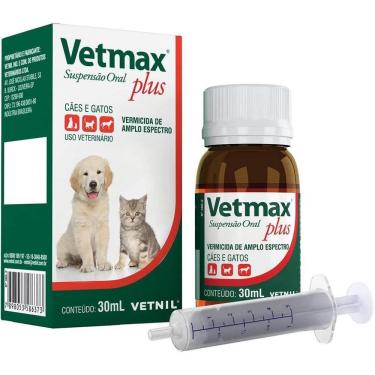 Imagem de Vermífugo Univet Vetmax Plus Suspensão Vetnil 30Ml