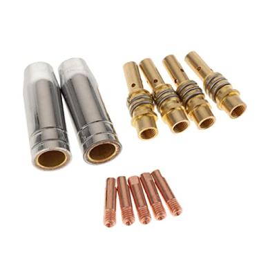 Imagem de Pacote com 11 bocais de tocha de plasma longos de cobre para MB-15AK, excelente energia dinâmica de corte, 200A, kits de bicos para tocha de solda Mig
