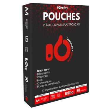 Imagem de Plastico Plastificação 50 Grafity A4 (220 x 307 mm) 0,05mm 125 Micras