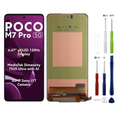 Imagem de Substituição de tela digital TFT compatível com Xiaomi Poco M7 Pro 5G (sem impressão digital) Display LCD Touch Screen Digitalizador Assembléia com ferramentas de reparo