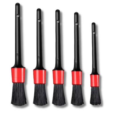 Imagem de Cwk Tools Kit 5 Pincéis para Detalhamento Automotivo – Pincel de Limpeza Interna e Externa para Carro, Roda, Motor, Painel e Acabamentos
