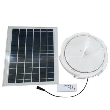Imagem de Lâmpada solar interna e externa, luz LED montada no teto com controle remoto, alta potência de 1500 W, caixa abdominal, iluminação de 8 horas, variações de tamanho