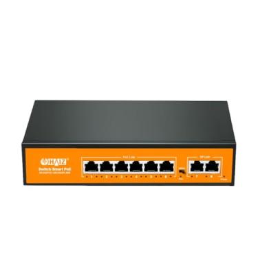 Imagem de Switch de Rede Haiz 6 Portas PoE + 2 UpLink Gigabit 10/100/1000Mbps HZ-1008GBPOE