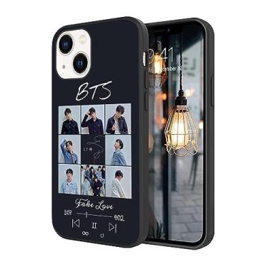 Imagem de WWDIYHOUSE Capa compatível com iPhone 14, capa à prova de choque de TPU macio com design exclusivo e legal para homens/mulheres/meninos/meninos (Fashion-BTS-11)