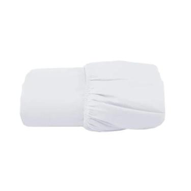 Imagem de Lençol Avulso Queen C/ Elástico Premium Plus 100% Algodão Estamparia - Branco