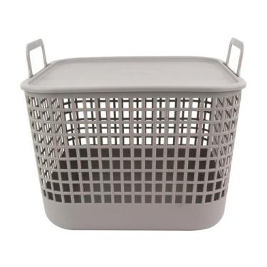 Imagem de Caixa Organizadora com Tampa 35cm Cinza - ACASA