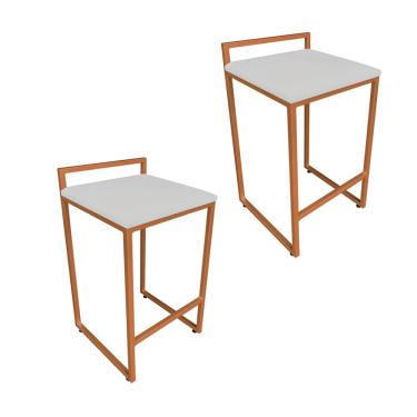 Imagem de CONJUNTO 02 BANQUETAS PIETRA SUEDE CINZA