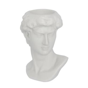 Imagem de Vaso Cachepot Escultura Davi Michelangelo – Arte Clássica em Branco