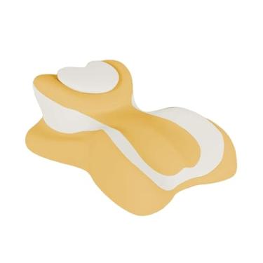 Imagem de Bothyi Almofada de leitura para cama, almofada em cunha, leve, confortável, antiderrapante, com suporte para as costas, pernas e joelhos, ideal para, Amarelo